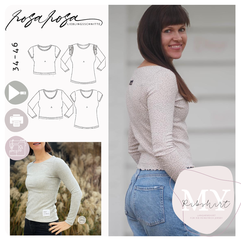 Damenshirt #myRibshirt 34-46 inkl. A4/ A0/ Beamerdatei image number 1
