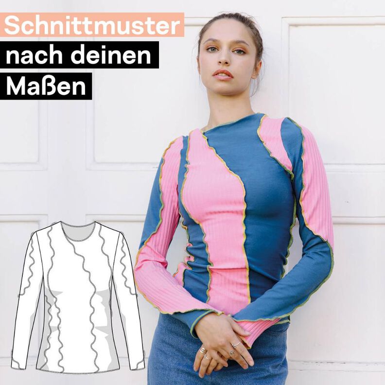 Schnittmuster nach Maß: Langarmshirt Jersey Oberteil image number 1