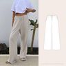 Mid Waist Stoffhose  thumbnail number 1