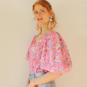 Bluse mit Puff&auml;rmeln und V- Ausschnitt "Stella" Gr. 34-54