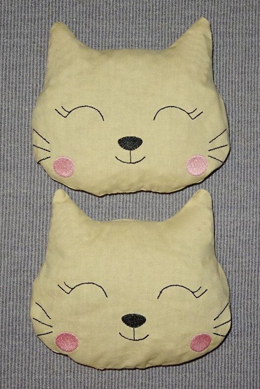 Stickdatei - Katze 4 ITH in 5 Gr. Kissen Kirschkernkissen image number 2