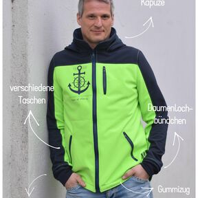 Softshelljacke Herren Schnittmuster Gr. XS-4XL - PEPE #85