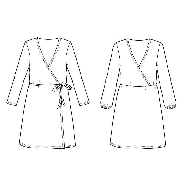 Damen Kleid Wickelkleid Strickkleid BELIT ♥ Gr. XS-XXL image number 10