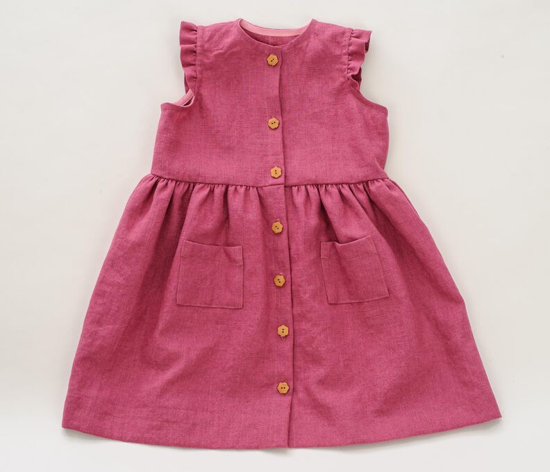 Schnittmuster Mädchen Kleid langen Ärmel MIMI image number 9