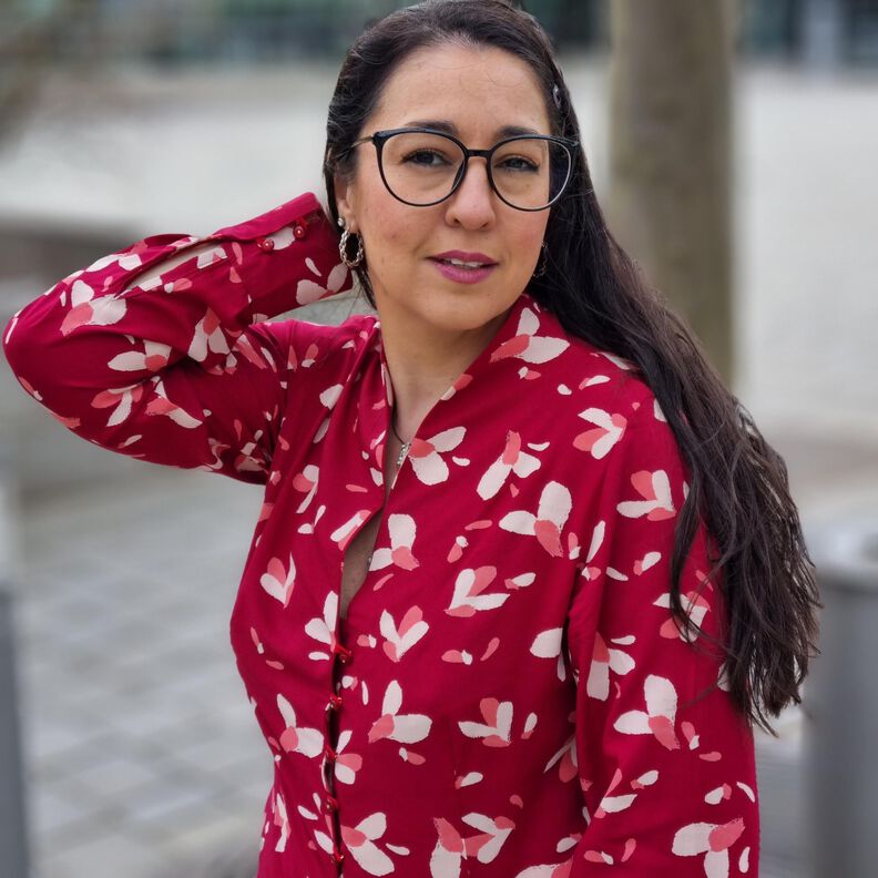 Damen Bluse Knopfleiste Kelchkragen PERLENTE ♥ Gr. 34-56 image number 10