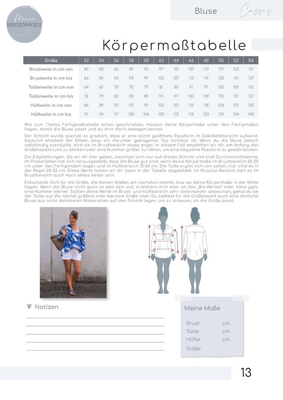 Oversizebluse – eBook Schnittmuster Gr. 32-54 – Cassis #147 image number 4