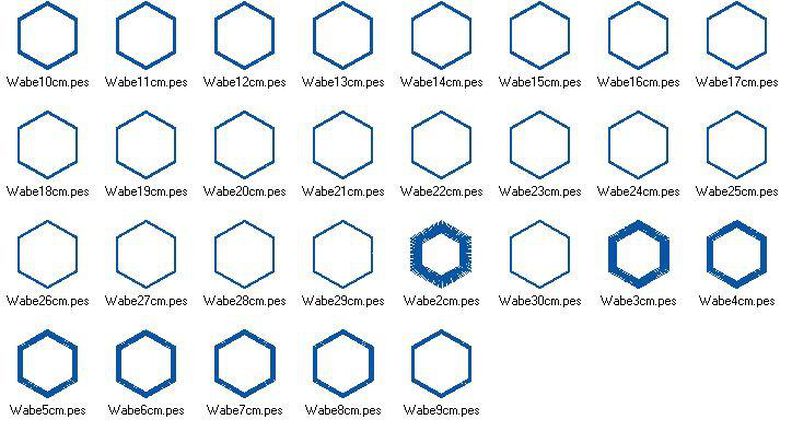 Stickdatei Wabe 6-eck Rahmen Bienenwabe alle Größen image number 5