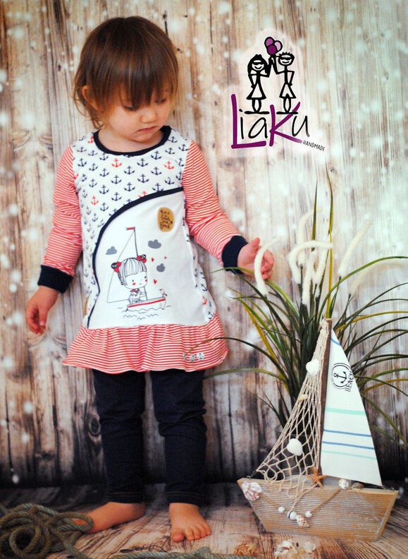 Babytunika Tilda Gr. 50 - 92 Rüschen + Raffung image number 6