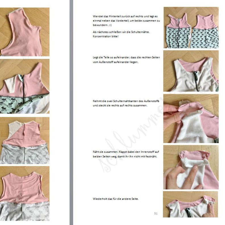 schlummerfluff ~ Schlafsack mit Beinen, Nähanleitung image number 2