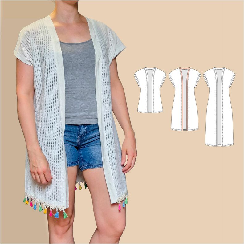 Mia – Offene Weste & ärmelloser Cardigan 3 Längen Gr. 34-50 image number 1