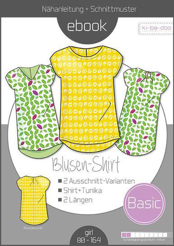 Ebook/Nähanleitung Basic Blusen-Shirt Kinder Gr. 80-164 image number 3