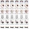 Katze Katzen Liebe Stoff-Aufnäher Stickdatei Herz thumbnail number 3