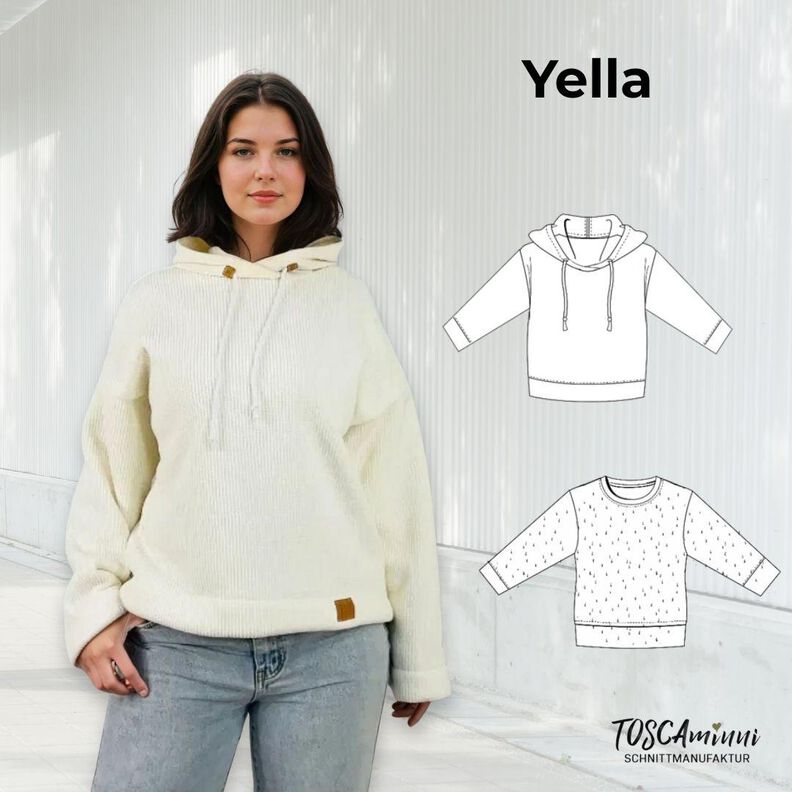 Schnittmuster Damen Hoodie Yella + Nähanleitung Gr. 34-54 image number 1