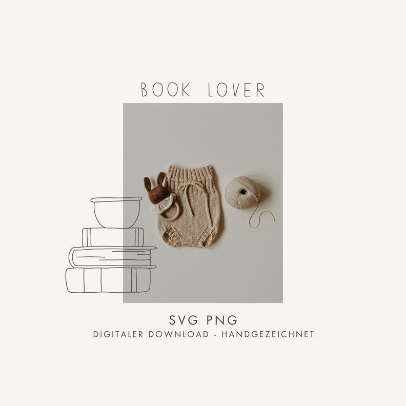 Plotter- und Laserdatei "BOOK LOVER" SVG PNG image number 9