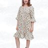Sarah – weites Kleid mit Rüschen und Gürtel BU 80-116, A4+A0 thumbnail number 5