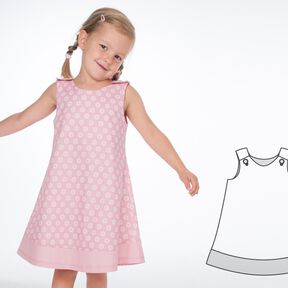 Schnittmutser Mädchenkleid PDF Ebook, 3 Varianten-Gr. 74-152
