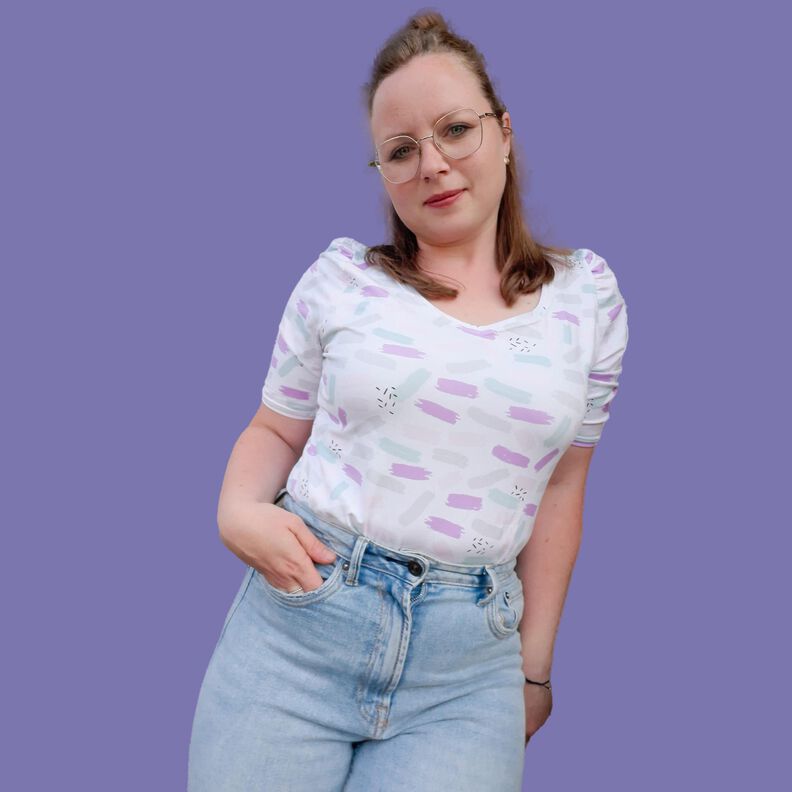 Puffärmel Shirt Kurz- & Langarm Damen TRENDI ♥ Gr. 34-56 image number 6