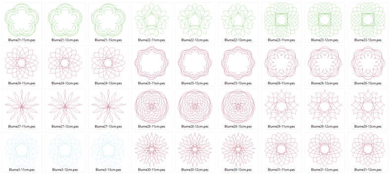 Stickdatei 49 Zirkel Mandala Blumen 11 - 13cm Teil 1 image number 7