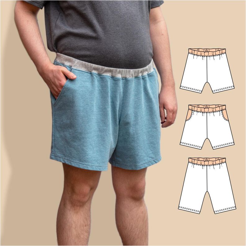 Luca Men – Herren-Shorts mit Gummizug, Gr. 44-60, A4+A0 image number 1