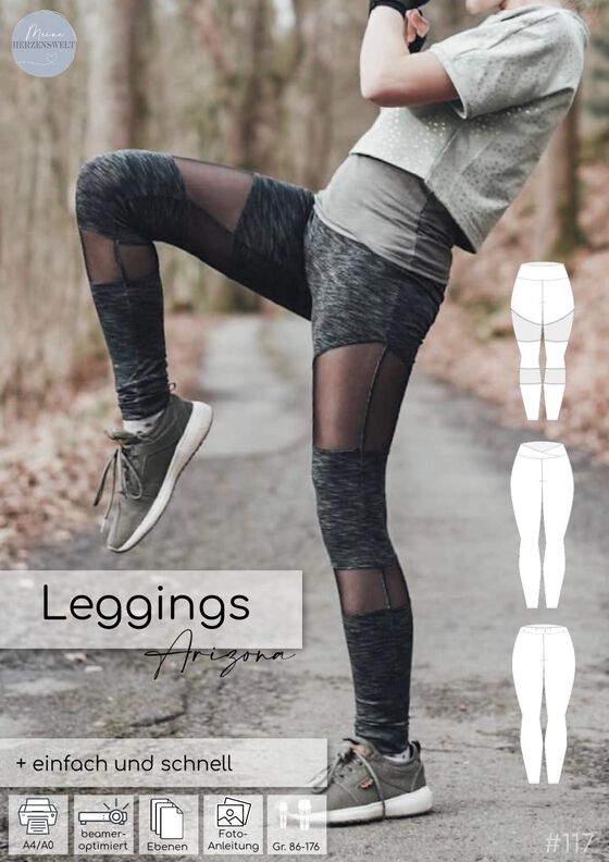 Leggings Kinder – Schnittmuster Gr. 86-176 - Arizona #117 image number 6
