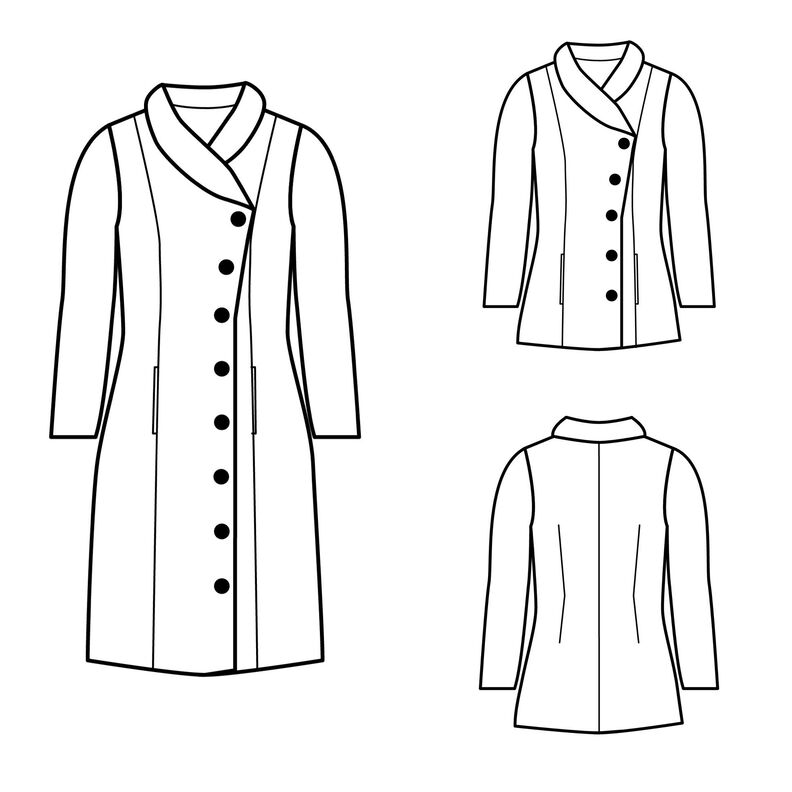 NATALJA Mantel oder Jacke Gr. 34-54 PDF-Schnitt A4, A0 image number 2