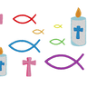 Kommunion Christenfisch Kreuz Stickdatei thumbnail number 1
