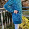 Sweatkleid Klara – Wickelkragen oder Kapuze Gr. 86-158 A4+A0 thumbnail number 4