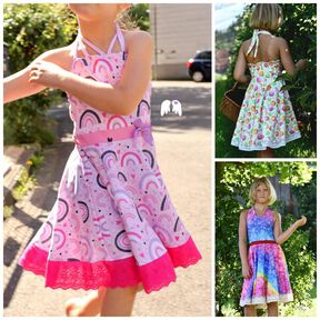 Neckholder-Drehkleid Grace Gr. 110 - 164 