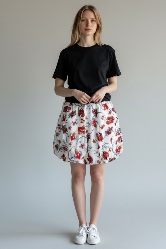 Ballonrock, Schnittmuster mit Ebenen, A4, A0+, Beamer image number 4