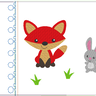 Stickdatei Fuchs mit Hase Kissen / Lätzchen SET ITH thumbnail number 9