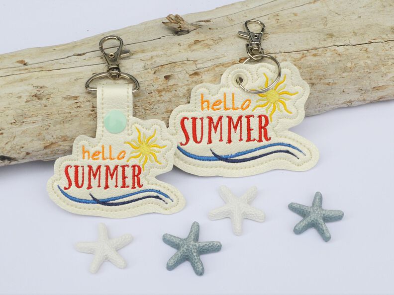 Stickdatei Sommer Anhänger hello summer image number 3