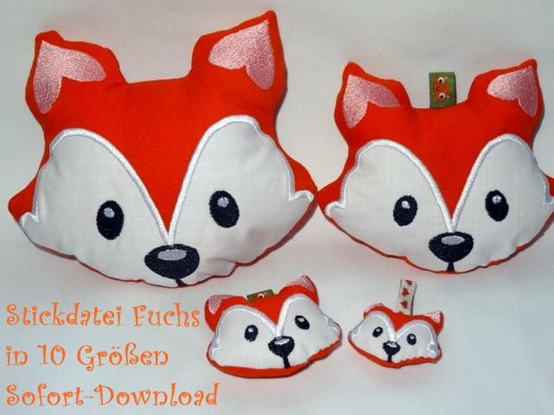 Stickdatei Fuchs Ith Kissen Anhänger image number 1