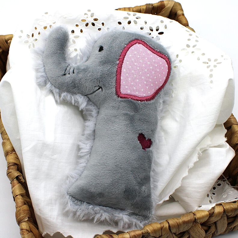 Stickdatei Elefant ITH Rassel Kuscheltier image number 1