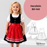 Schnittmuster Kinder Dirndl Herzilein Gr. 80-140 Beamerdatei thumbnail number 1