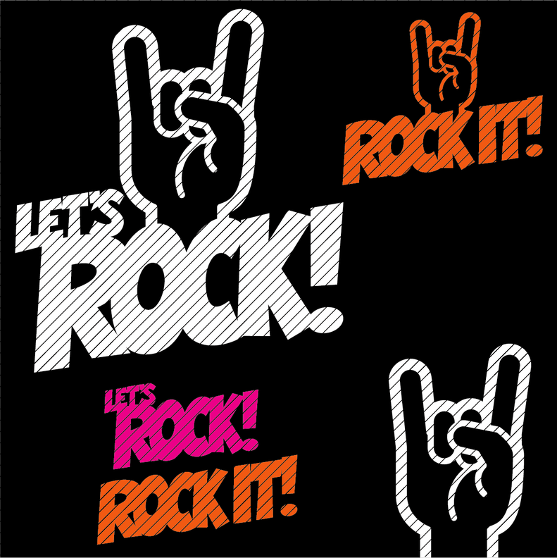 Plotterdatei »Let's rock!« (Set) image number 3