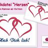 Stickdatei Herzen, 4er SET, 10x10cm thumbnail number 2