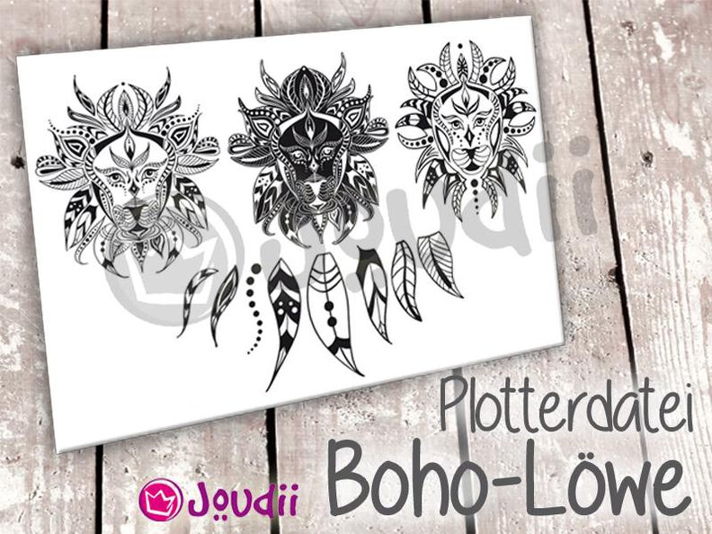 Plotterdatei Boho-Löwe - Privatlizenz image number 1