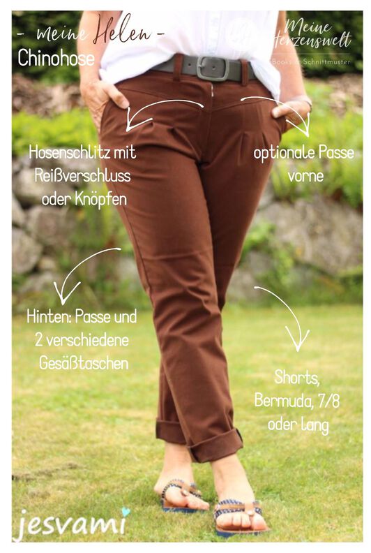 kurze Hose Damen - Schnittmuster Gr. 32-50 - meine HELEN #97 image number 3