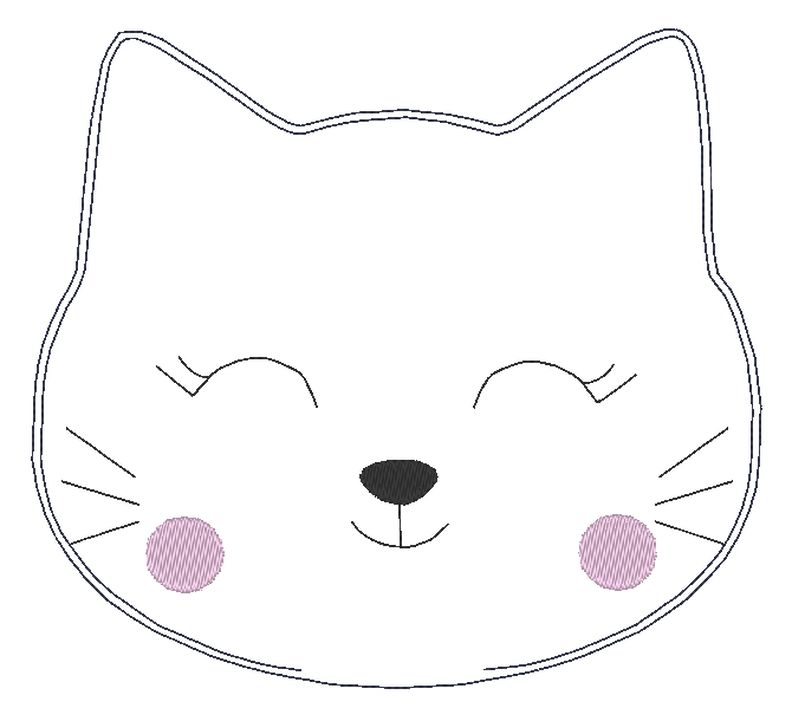 Stickdatei - Katze 4 ITH in 5 Gr. Kissen Kirschkernkissen image number 7