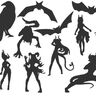 Stickdatei - Dämonen Fledermaus Silhouette 2 thumbnail number 1