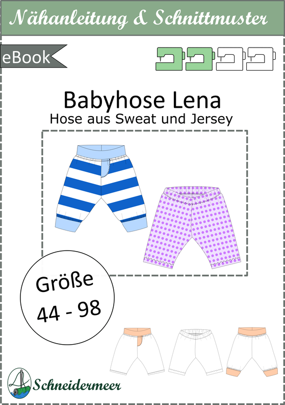Lena – Lange Babyhose mit Bündchen Gr. 44-98, A4+A0 image number 9