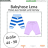 Lena – Lange Babyhose mit Bündchen Gr. 44-98, A4+A0 thumbnail number 9