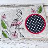 Stickdatei Mug Rug Untersetzer Flamingo 13x18cm und 13x20cm thumbnail number 2
