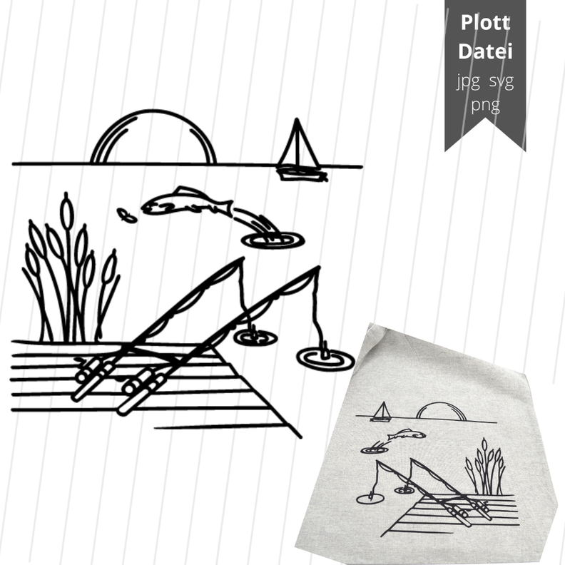 Plotterdatei Plott Angeln am See image number 1