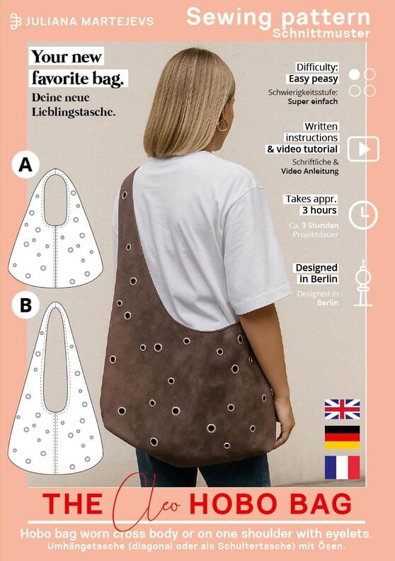 Hobo Bag Schnittmuster Damen Einfache Tasche nähen image number 6