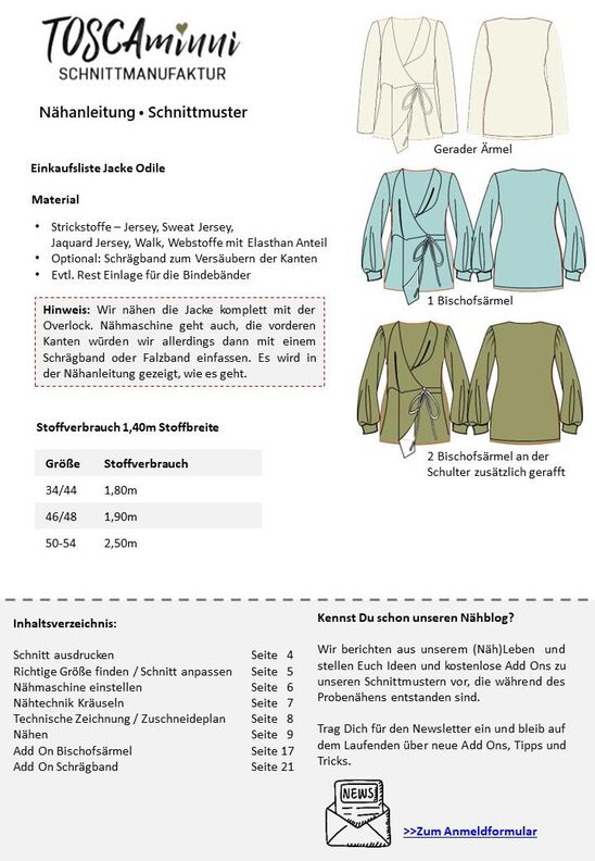 Jacke Odile Gr. 34-54 Schnittmuster image number 6