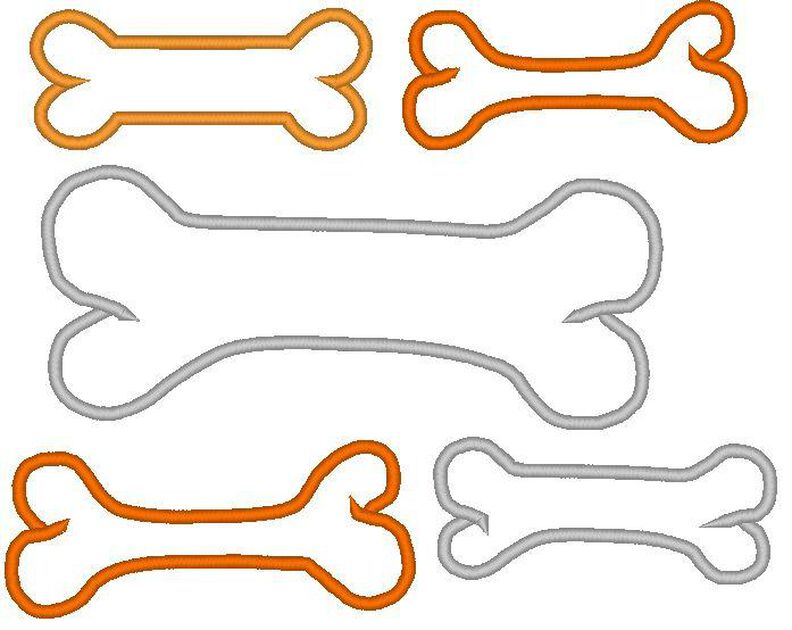 Knochen Stickdatei  in 10 Größen image number 4