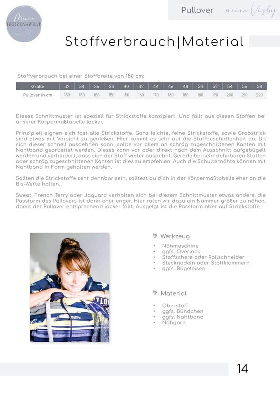 Strickpullover – eBook Schnittmuster Gr. 32-58 – Visby #150 image number 5