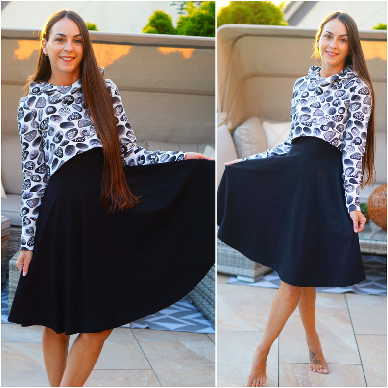 Becky Gr. 32 bis 48 Set aus Crop-Oberteil und Drehkleid image number 7