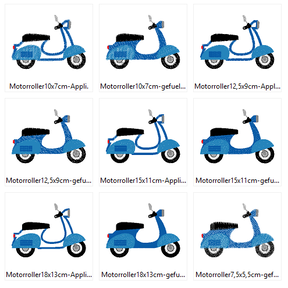 Motorroller Stickdatei 